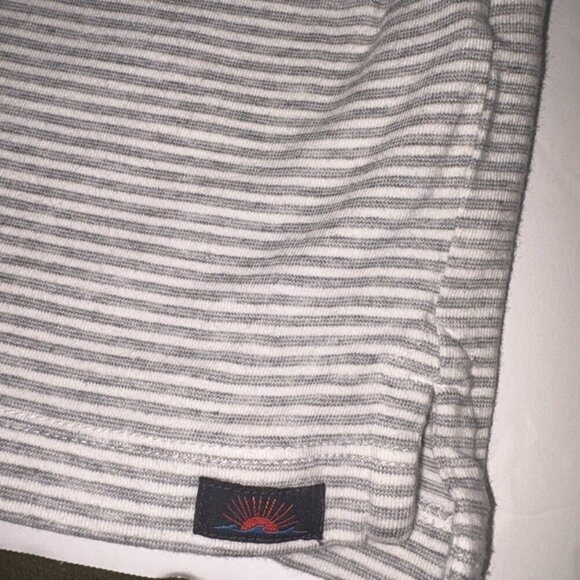 Faherty Gray Striped Polo Shirt - Picture 4 of 9